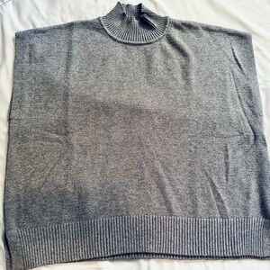 Max Studio Charcoal Knit Turtleneck Sleeveless Sweater Seater